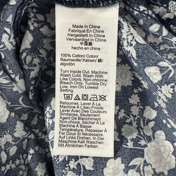 J. Crew Scalloped Popover Top XS Liberty Summer Blooms Fabric Floral TP-3579 - Picture 8 of 9